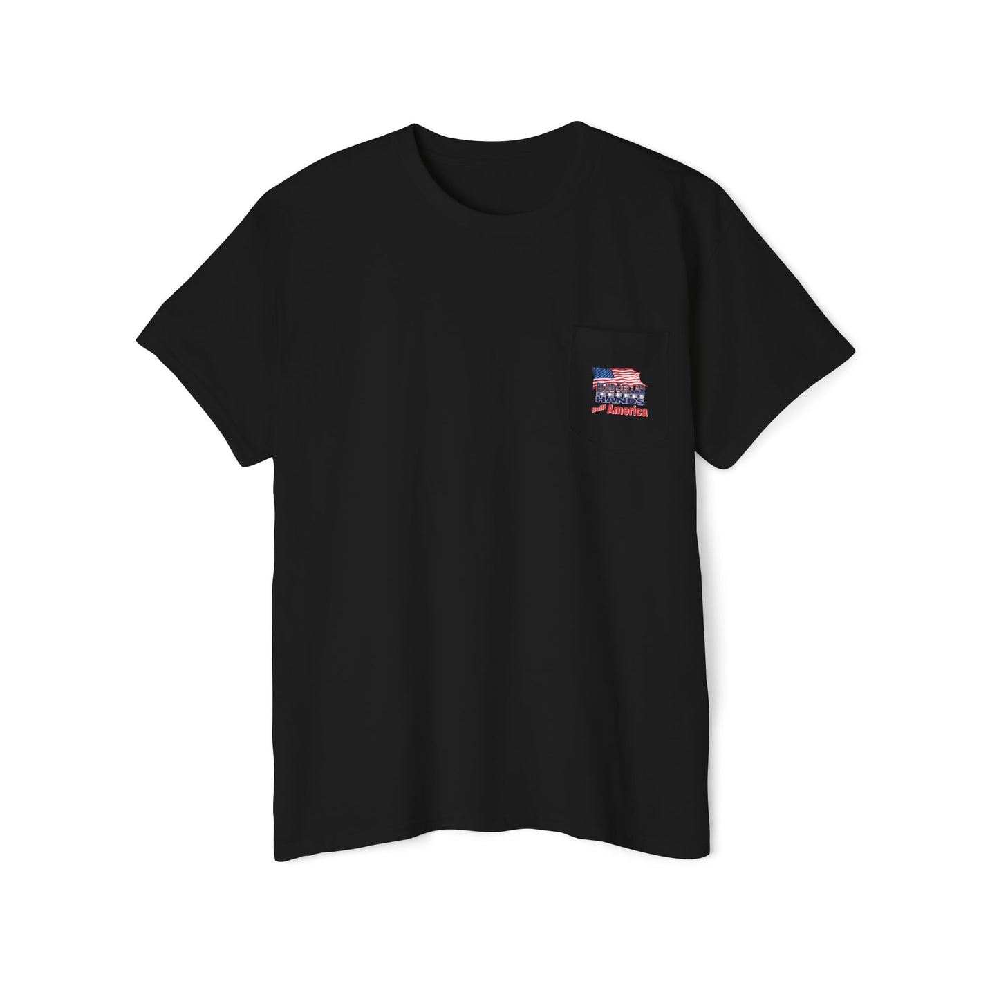 Unisex T-shirt with Pocket "Blue Collar Hands built America 2"