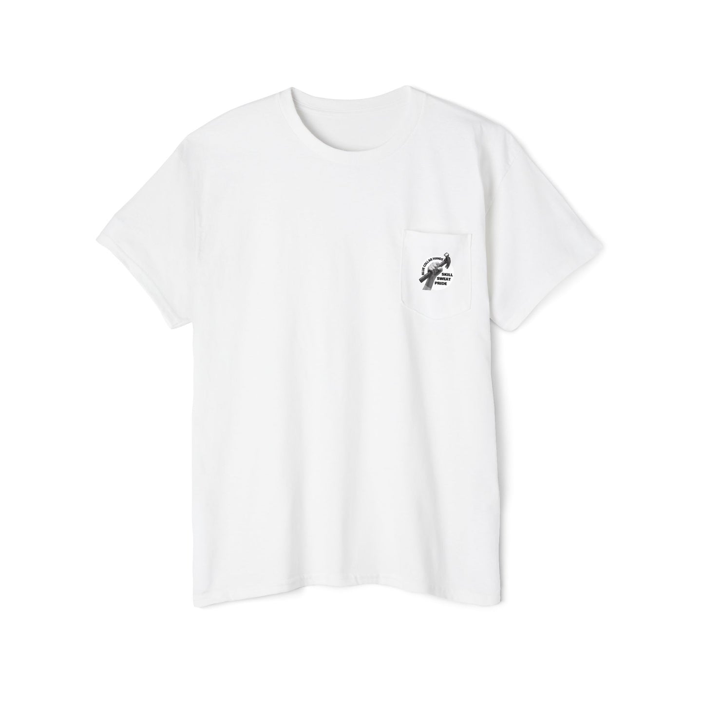 Unisex Pocket T-shirt "Skill, Sweat, and Pride"