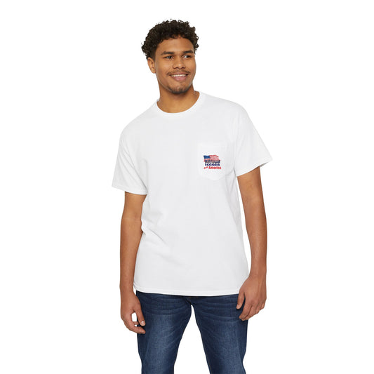 Unisex T-shirt with Pocket "Blue Collar Hands built America 2"