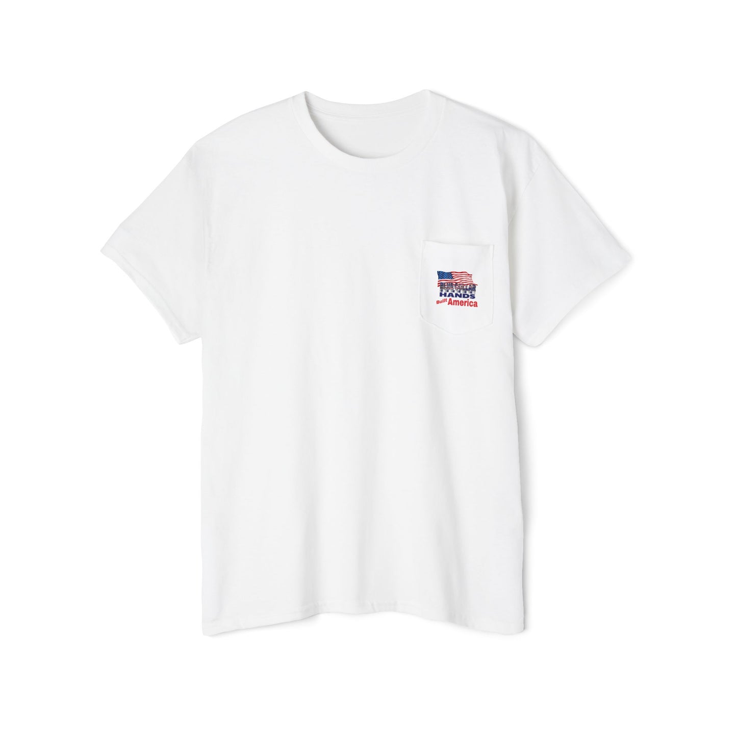 Unisex T-shirt with Pocket "Blue Collar Hands built America 2"