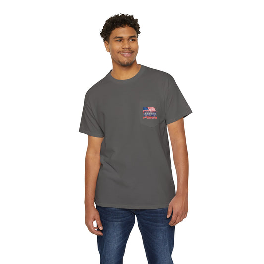 Unisex T-shirt with Pocket "Blue Collar Hands built America"