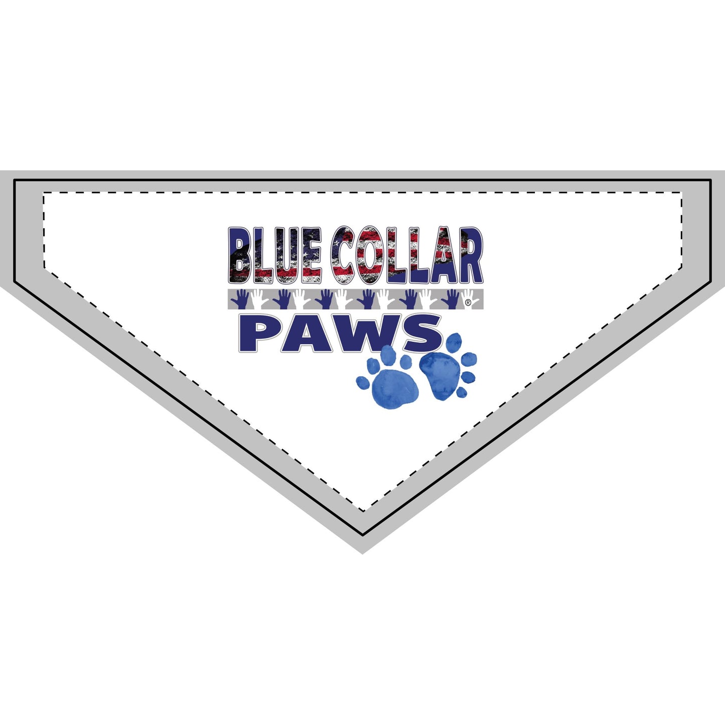 Blue Collar Paws for Stylish Pets Clip-on Bandana